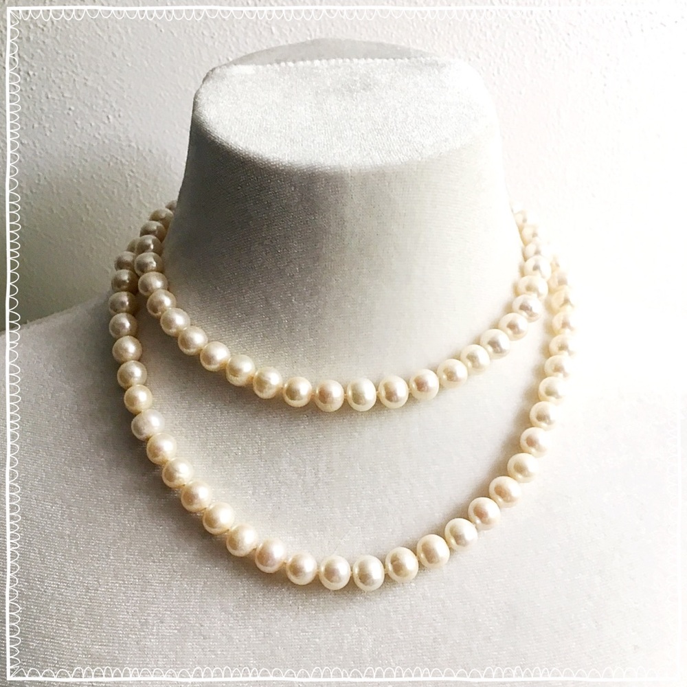 SOLD Vintage | Genuine Pearl Necklace - Picture 1 of 6